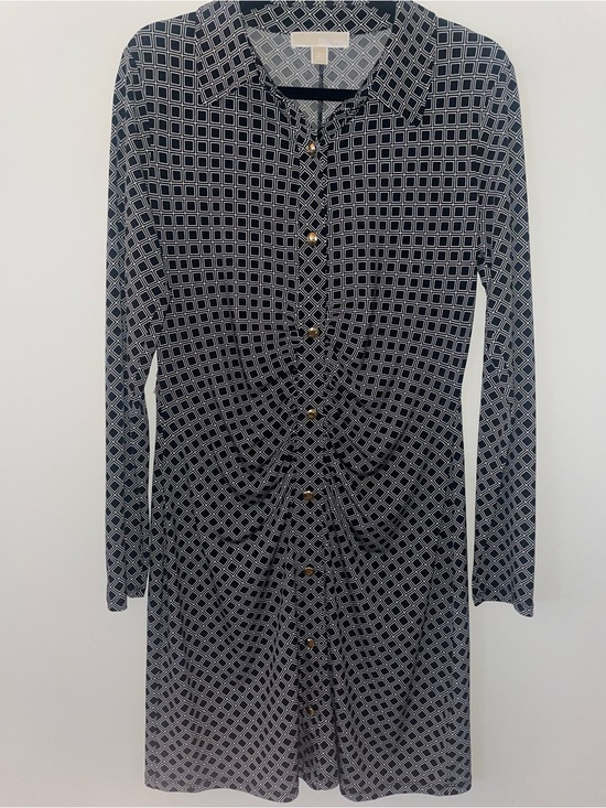 MICHAEL Michael Kors Dresses & Skirts - NWOT Michael Kors Shirt Dress Black and White with Gold Buttons